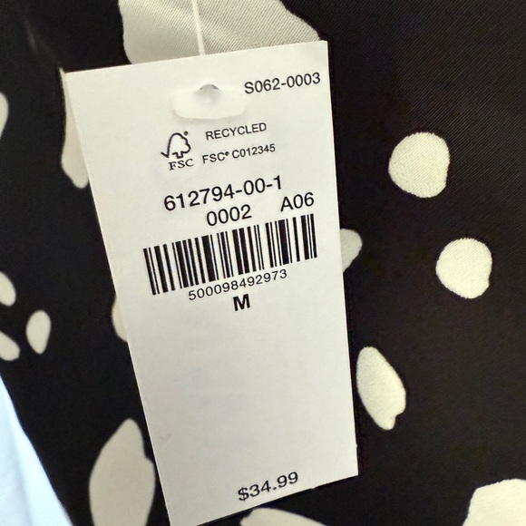 Old Navy black and white pattern midi dress - Picture 5 of 5